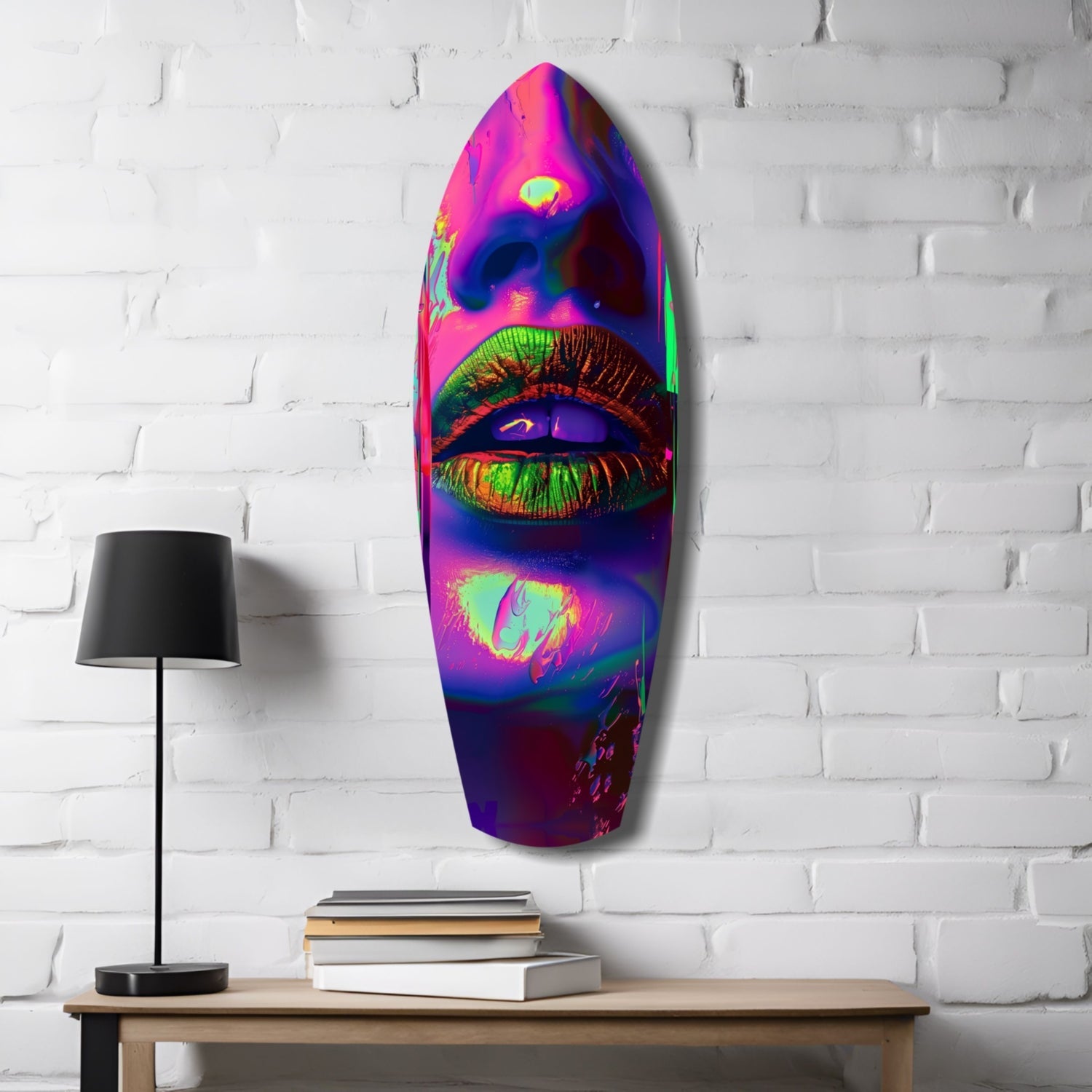 Colorful Lips V19 Glass Wall Art-3