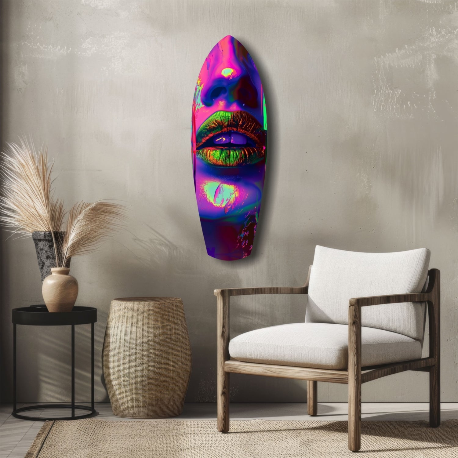 Colorful Lips V19 Glass Wall Art-4