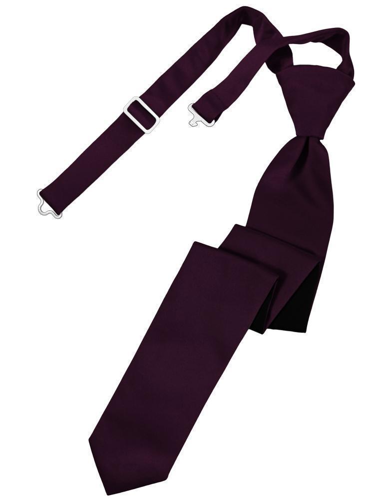 Luxury Satin Skinny Necktie Pre-Tied-6
