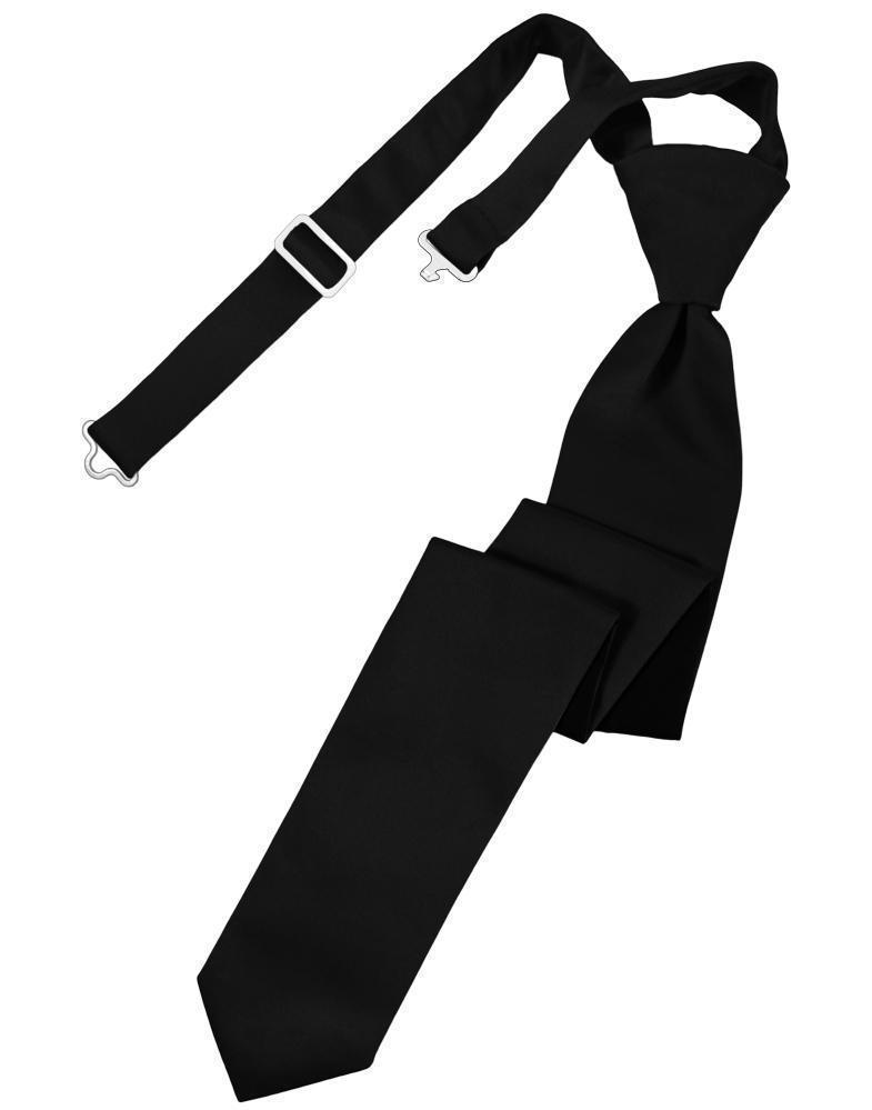 Luxury Satin Skinny Necktie Pre-Tied-7