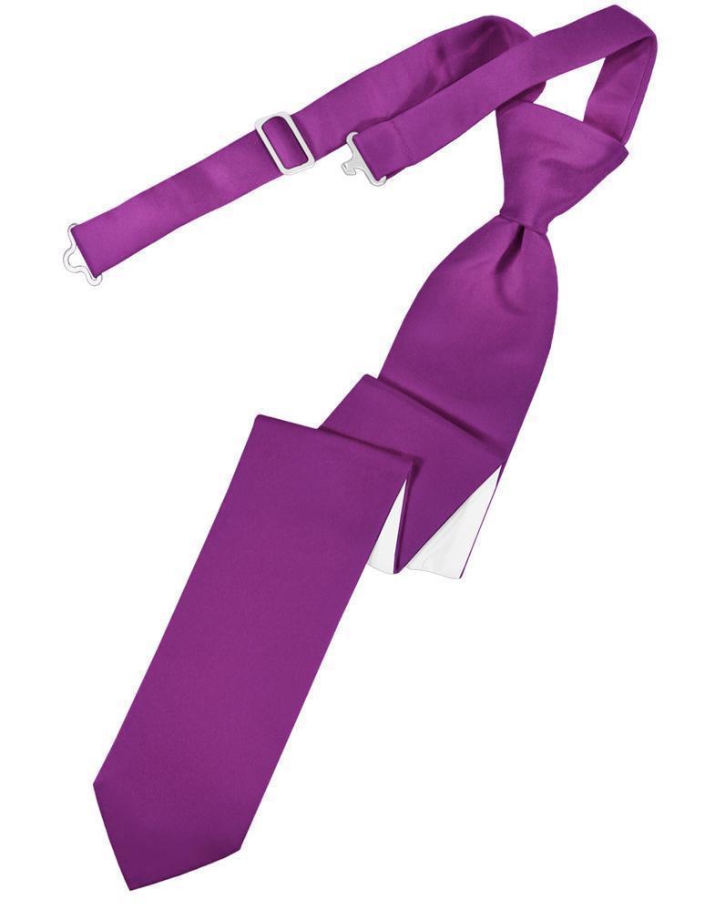 Luxury Satin Skinny Necktie Pre-Tied-11