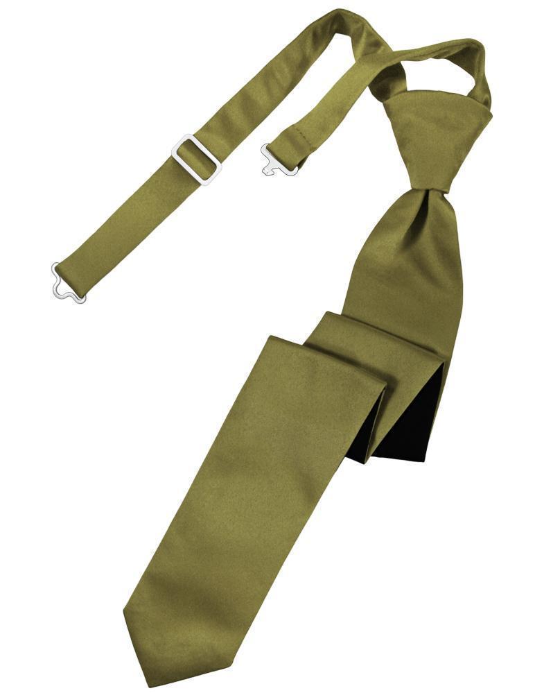 Luxury Satin Skinny Necktie Pre-Tied-19