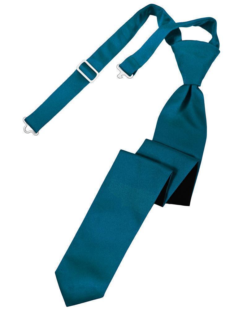 Luxury Satin Skinny Necktie Pre-Tied-43