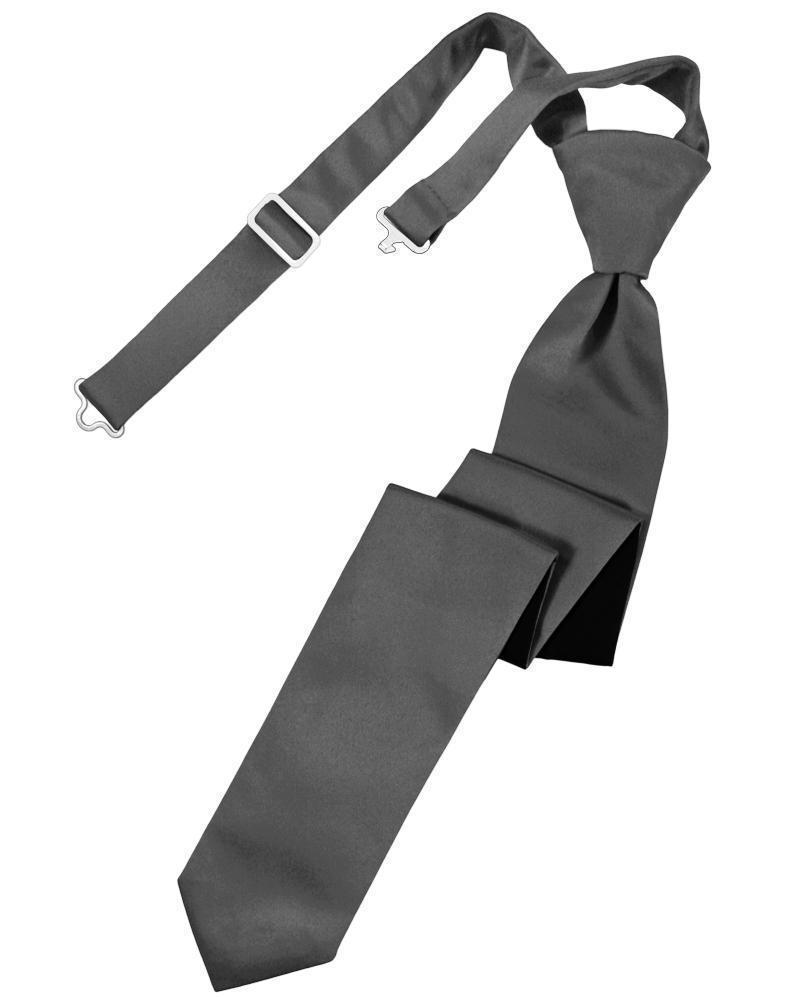 Luxury Satin Skinny Necktie Pre-Tied-49