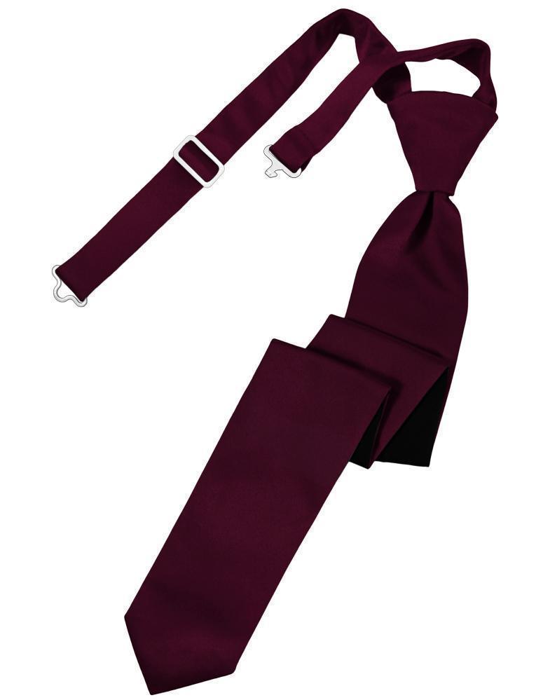 Luxury Satin Skinny Necktie Pre-Tied-69