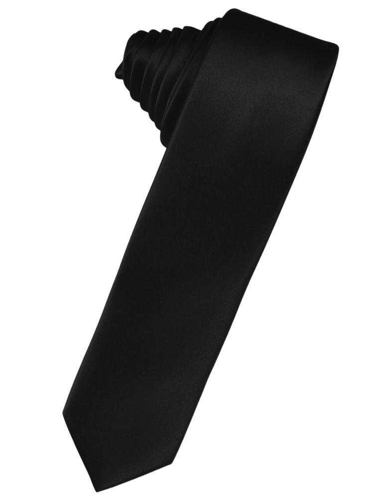 Luxury Satin Skinny Necktie Self Tie-0