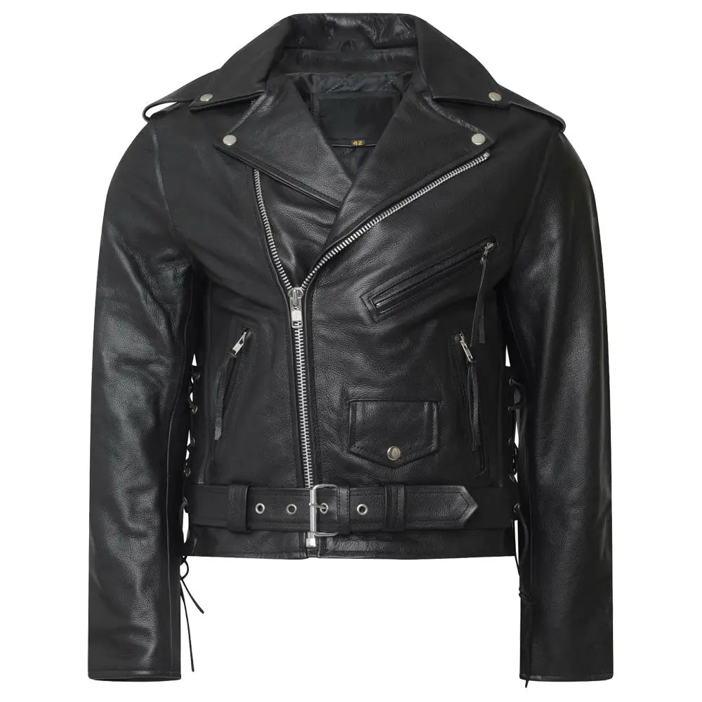 Men’s Brando Black Leather Jacket-0