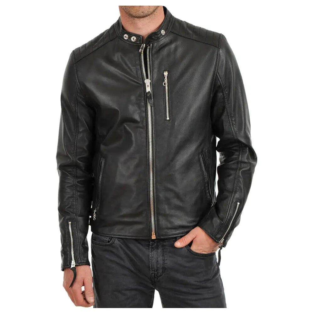 Men’s Leather Fashion Jacket-0