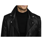Men’s Fashion Biker Jacket with Three Zippered Pockets-3