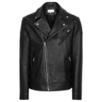 Men’s Fashion Biker Jacket with Three Zippered Pockets-1