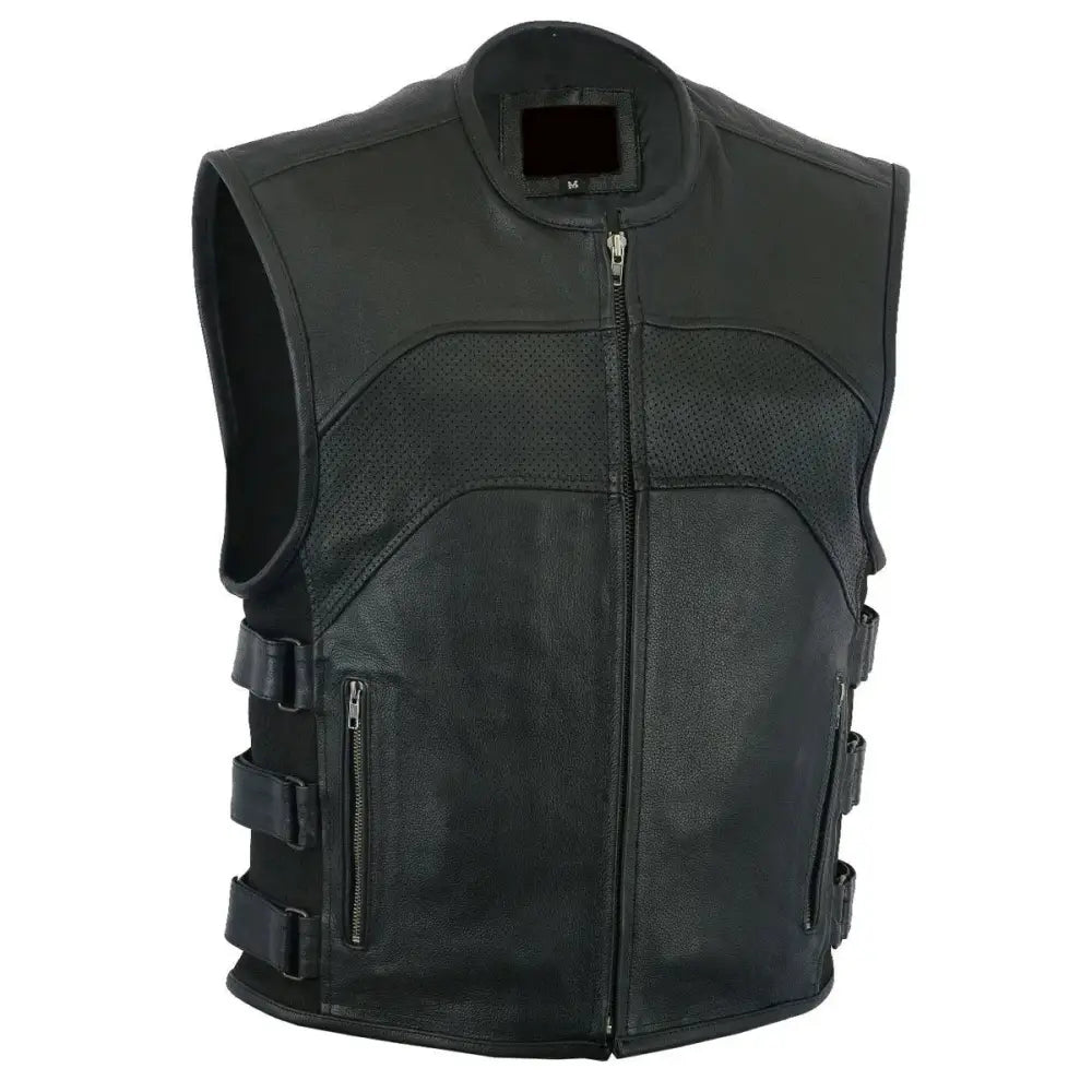 Mens Leather Club Vest-0