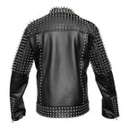 Men’s Spiked Real Leather Studded Jacket-1