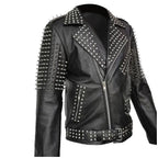 Men’s Spiked Real Leather Studded Jacket-3