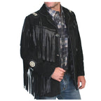 Men’s Western Cowboy Genuine Leather Jacket-1