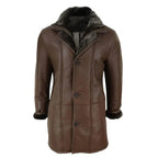 Men’s 3/4 Length Sheepskin Duffle Coat-0