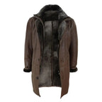 Men’s 3/4 Length Sheepskin Duffle Coat-2