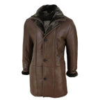 Men’s 3/4 Length Sheepskin Duffle Coat-1