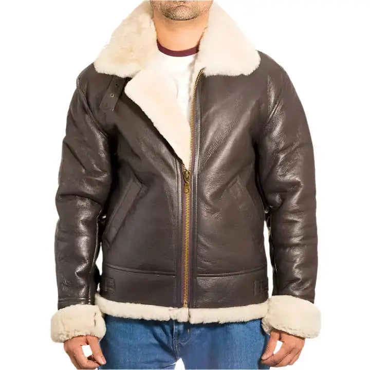 Men’s Aviator B3 Sheepskin Bomber Jacket-0
