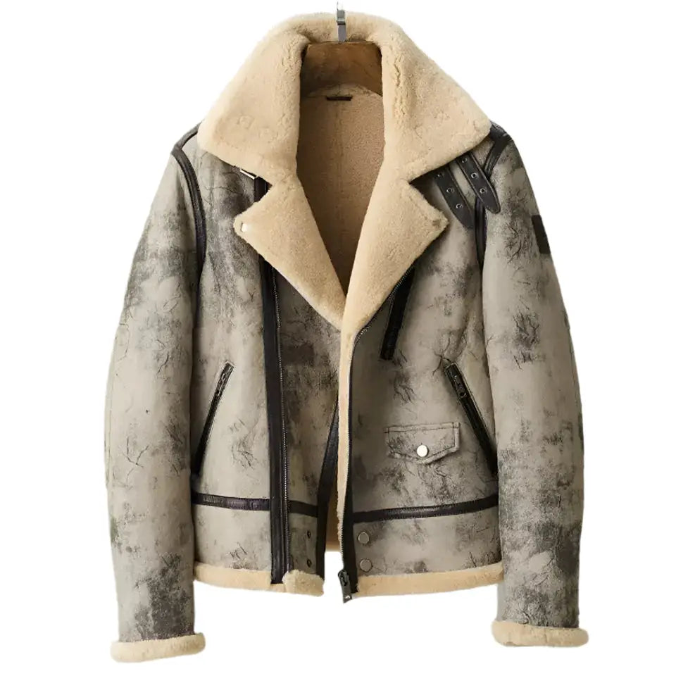 Men’s B3 Shearling Aviator Bomber Jacket-0