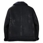 Men’s Black B3 Shearling Motorcycle Jacket-1