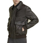Mens Brown A2 Flight Aviator Jacket-2