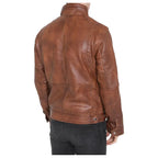 Men’s Brown Sheepskin Leather Jacket-4