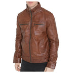 Men’s Brown Sheepskin Leather Jacket-2
