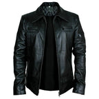 Men’s Buster Slim Fit Leather Jacket-1