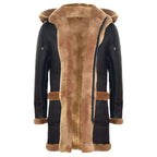 Mens Shearling Sheepskin Duffle Coat-2