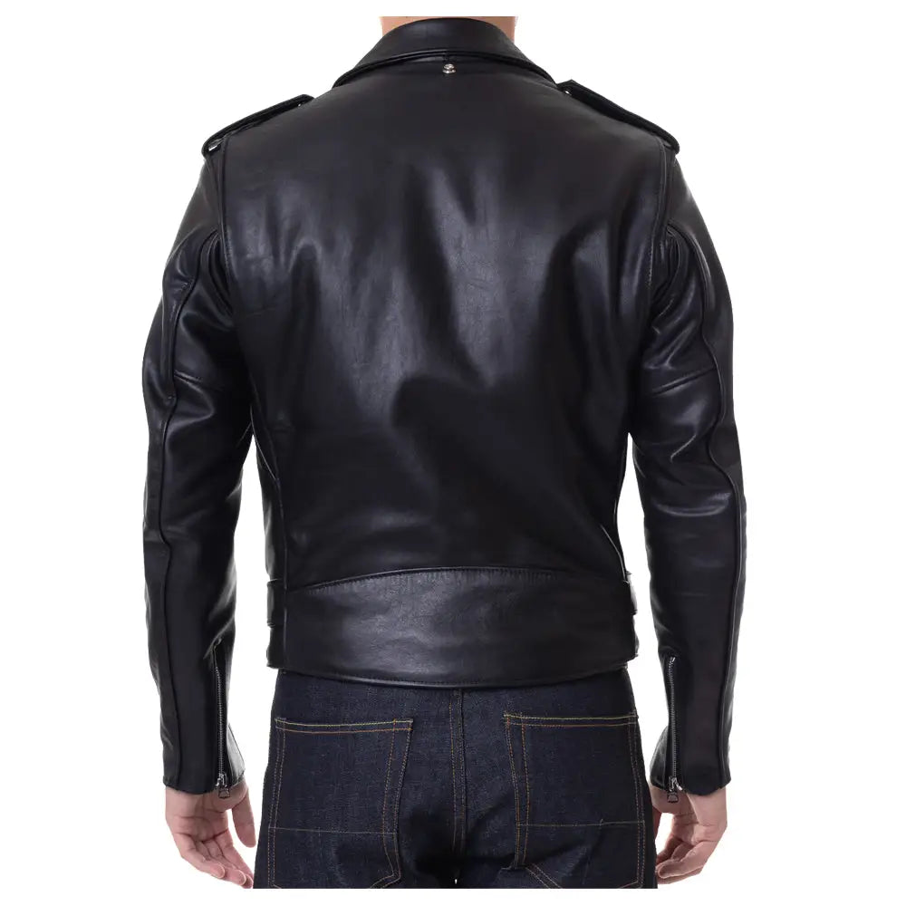 Men’s Retro Motorcycle Leather Jacket-2