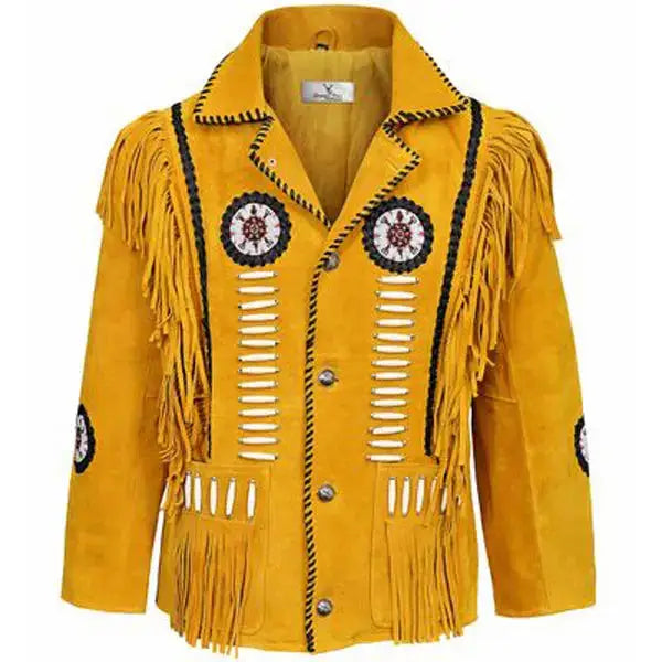 Men's Indian Western Leather Rider Jacket-0