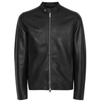 Men's Leather Café Racer Jacket-1