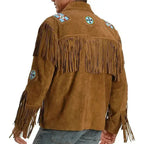 Men's Native American Suede Western Leather Jacket-2
