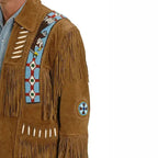 Men's Native American Suede Western Leather Jacket-1