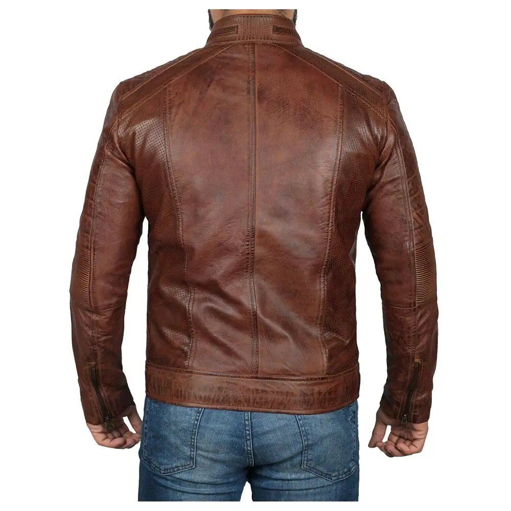 Men’s Oxblood Bomber Leather Jacket – Multiple Colour Options-2