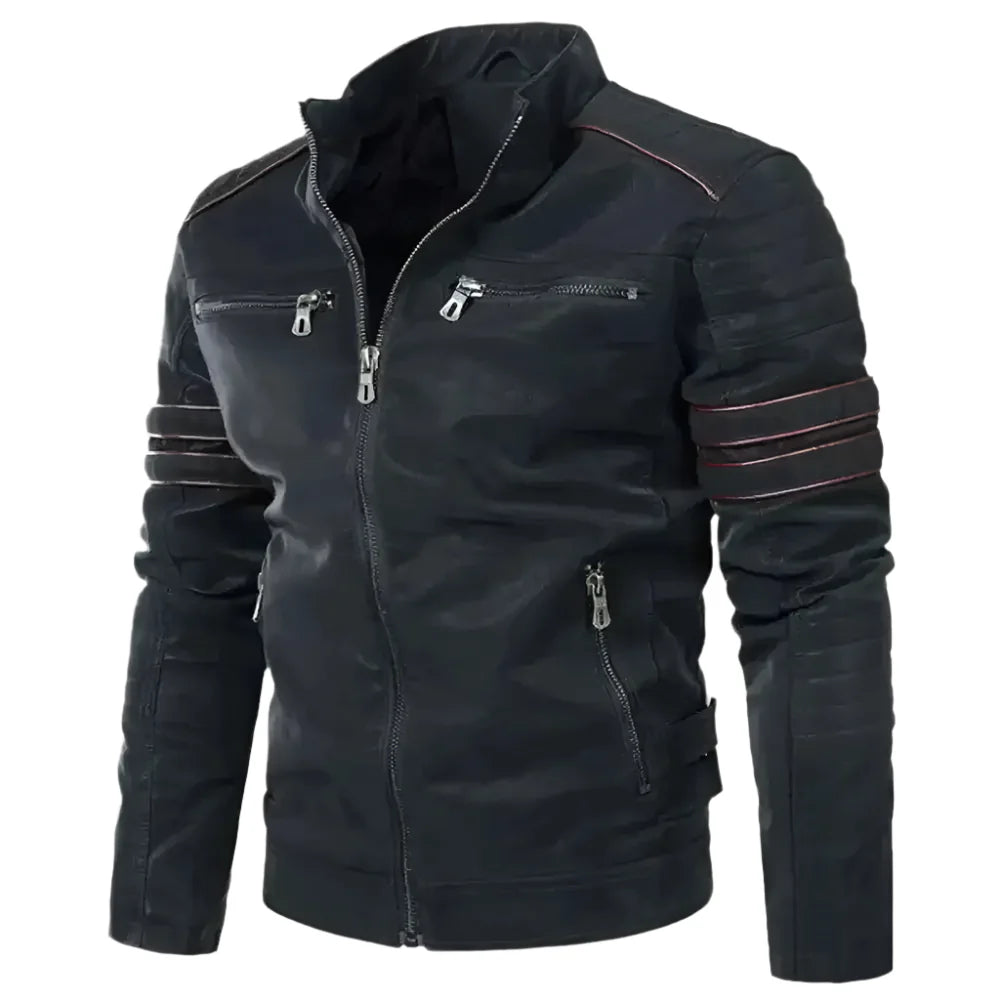Men’s Pegasus Leather Biker Jacket-2
