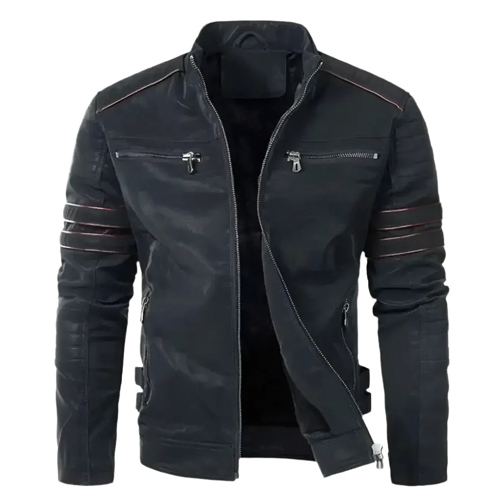 Men’s Pegasus Leather Biker Jacket-0