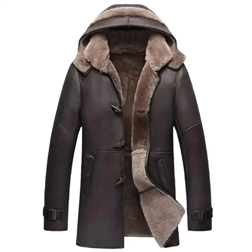 Men’s RAF B3 Aviator Shearling Leather Jacket-0