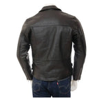 Men’s Real Leather Moto Biker Jacket-1