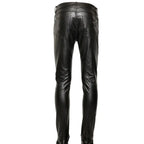 Men’s Skinny Fit Leather Pants-1