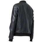 Mens Studded Leather Bomber Jacket-1