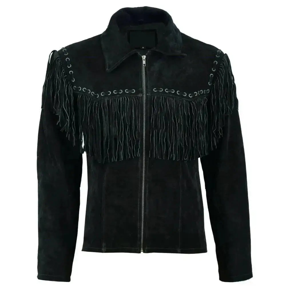 Men's Suede Leather Western Jacket-0