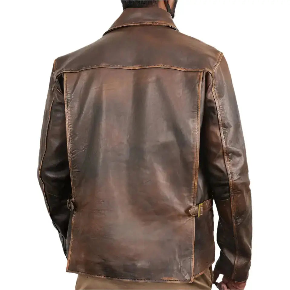 Men's Vintage Brown Western Jacket-1