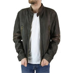 Wolverine Inspired Brown Leather Biker Jacket-0
