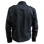 Mens Black Gothic Military Jacket-2