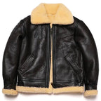 Brown Shearling Flight Jacket-0