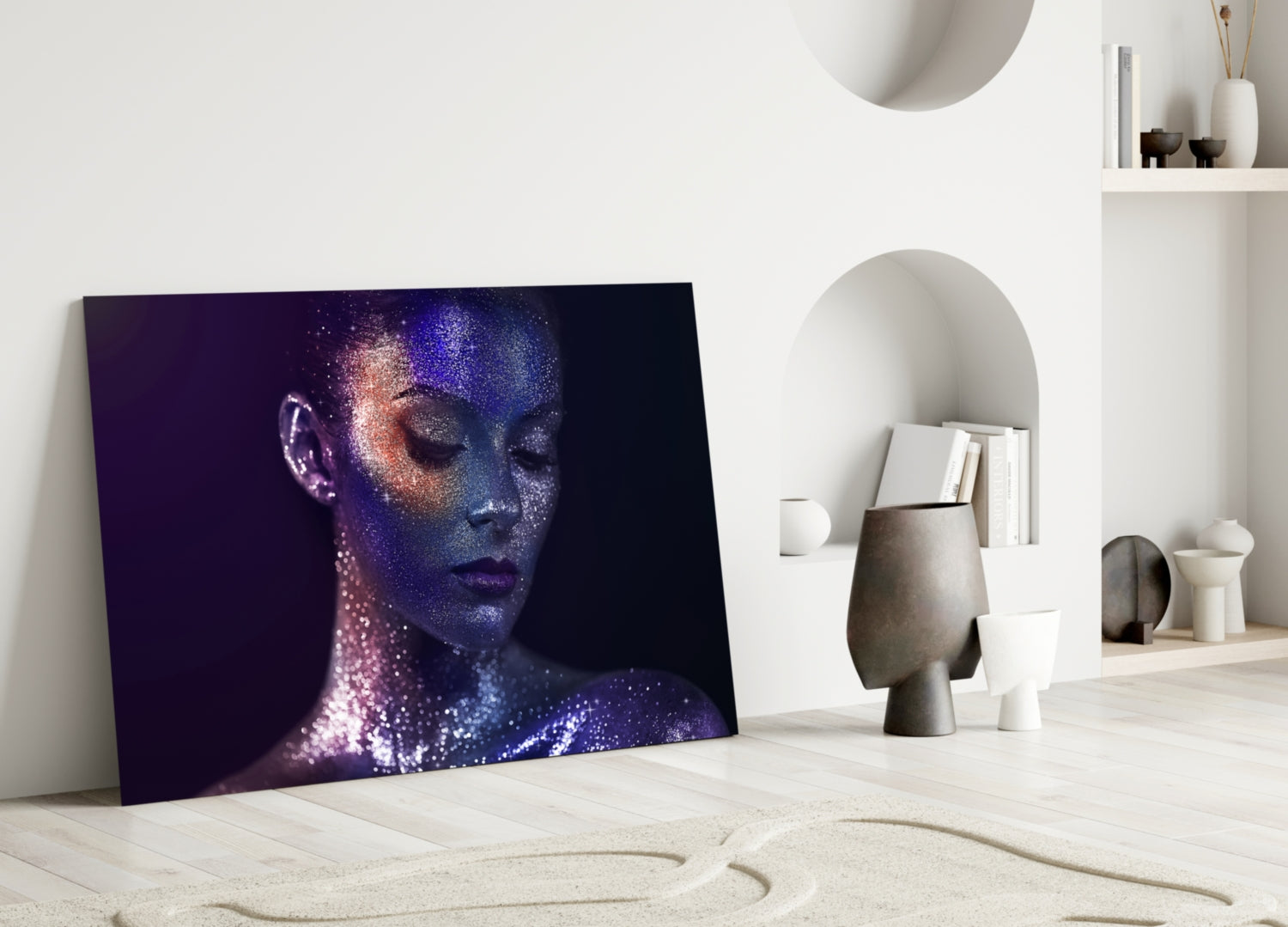 Woman Portrait 42 Glass Wall Art-2