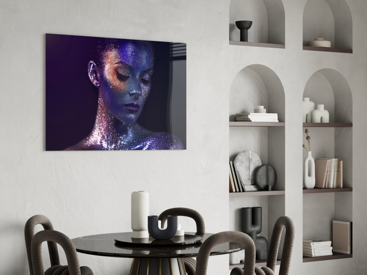 Woman Portrait 42 Glass Wall Art-4