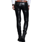 Men’s Skin Tight Leather Motorcycle Pants-1