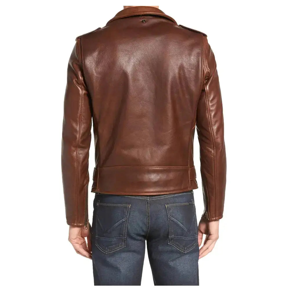 Men's Slim Fit Moto Leather Jacket – USA Style-1